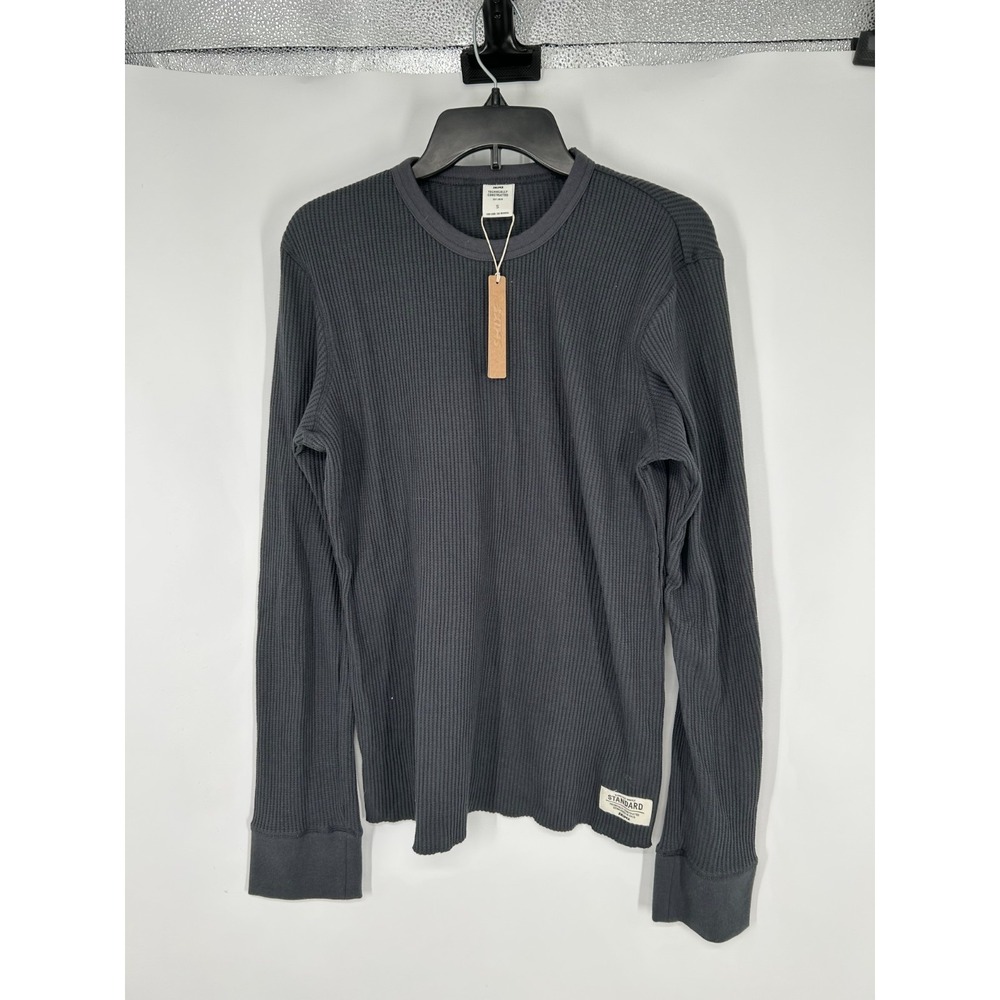 SKIMS Waffle Long Sleeve Top Womens Small Graphite Knit Cotton T Shirt Thermal